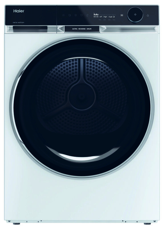10791612-1-1.jpg Haier HD90-A3QCIGU188 Swiss Edition Wäschetrockner Weiss rechts – Bild 1