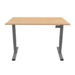 Contini höhenverstellbarer Bürotisch RAL 7045 1.6x0.8m Ahorn Natur