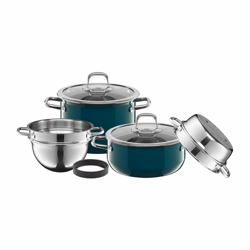 IP312636-1.jpg Silit Compact Topf-Set 4-teilig petrol – Bild 1