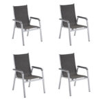 Kettler Basic Plus 4er Set Stapelsessel – Bild 2