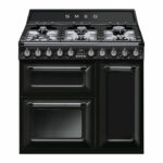 SMEG TR93BL Victoria Gasherd Schwarz