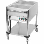 Bartscher 2 x GN 1/1-200mm Bain-Marie-Wagen kurz