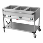 Bartscher 3 x GN 1/1-200mm Bain-Marie-Wagen lang