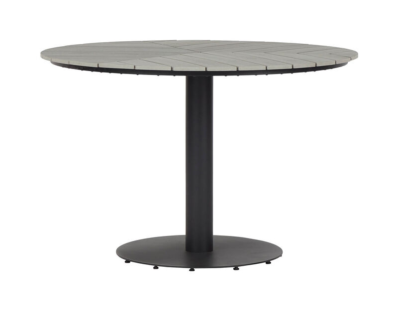 IP352610-1.jpg Schou Gartentisch Hector Ø113 cm Schwarz/Grau – Bild 1