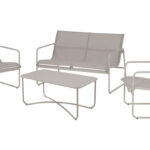 Schou Gartenlounge Theodor 4 teilig Sandy Grau