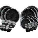 Björn Moon Full Service Geschirr Set 30 tlg. Schwarz