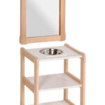 WOOD & LUCK WAL2042-W Waschbecken mit Spiegel Weiss
